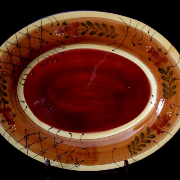 Romance / Nanette Vacher by Ambiance OVAL SERVING PLATTER 18 1/8" - Picture 1 of 3